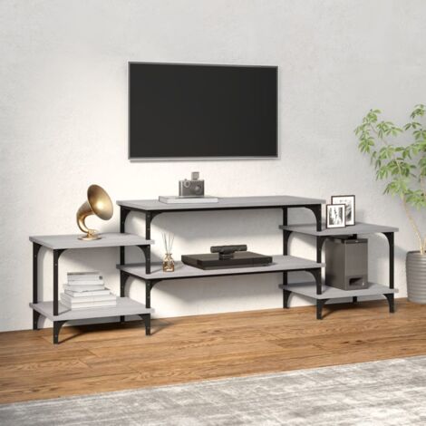 Meuble TV Sonoma gris 157x35x52 cm bois d'ingénierie vidaXL (1/5)
