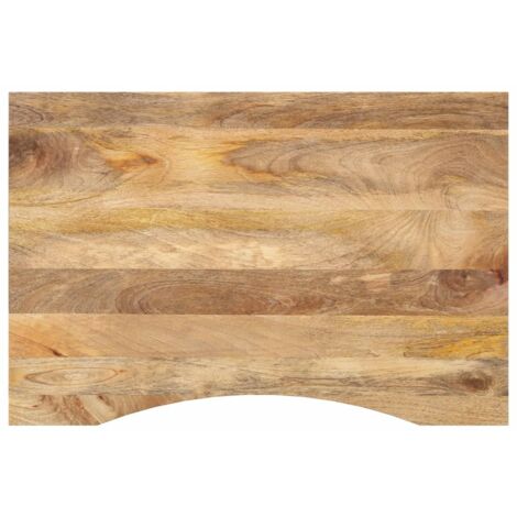 vidaXL Dessus de bureau avec courbe 80x50x2,5 cm manguier massif brut (1/5)