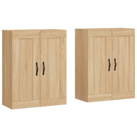 Armoires murales 2 pcs chêne sonoma bois d'ingénierie vidaXL (1/5)