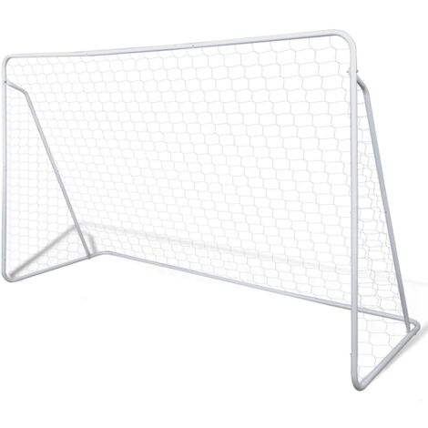 Vidaxl – Filets de but de football 2 pcs – Cadre en acier peint durable – Dimensions 240x90x150 cm – Résistants aux intempéries - vidaXL369841 (1/6)