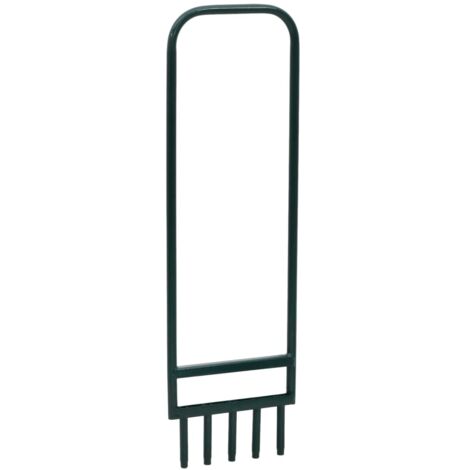 Vidaxl – Aérateur de pelouse 5 dents creuses vert – Acier enduit de poudre – Haute efficacité pour sol dur – Barre de pied ergonomique