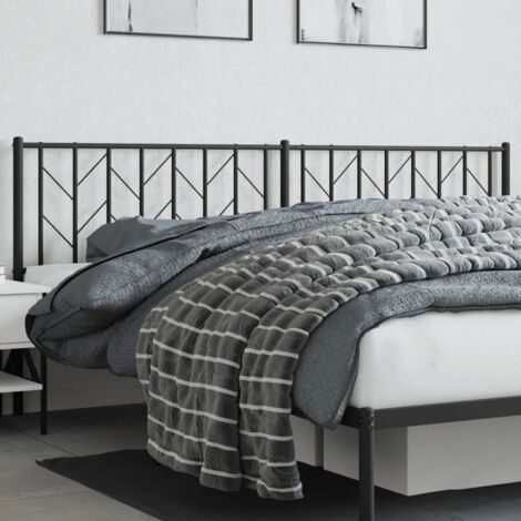 Tête de lit métal noir 200 cm vidaXL (1/5)