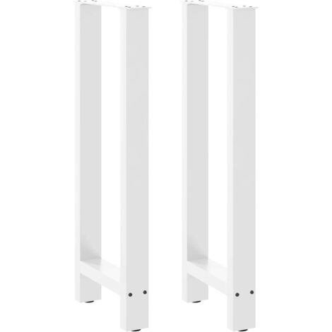Vidaxl – Pieds de table de bar 2 pièces 40 x (100-101) cm – Acier thermolaqué – Niveleurs réglables pour sols irréguliers – Montage facile (1/5)