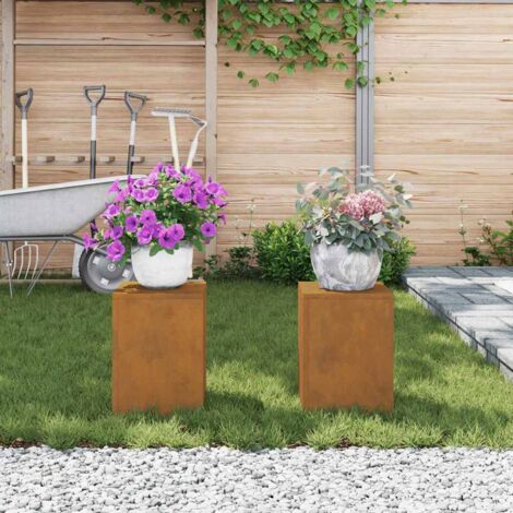 Supports pour plantes 2 pcs Rouillé 24 x 24 x 35 cm vidaXL