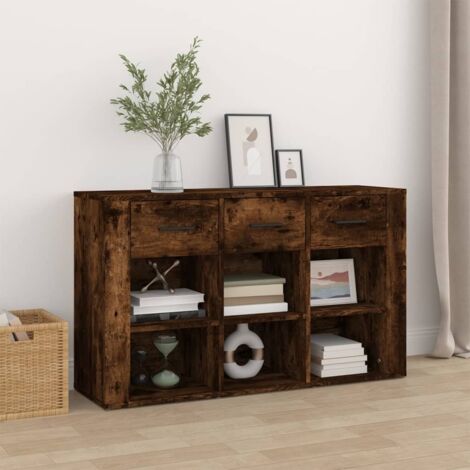 Buffet Chêne fumé 100x30x59,5 cm Bois d'ingénierie vidaXL
