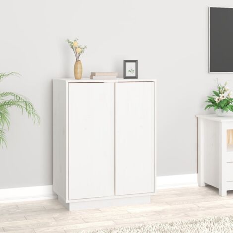 Buffet Blanc 60x35x80 cm Bois massif de pin vidaXL (1/5)