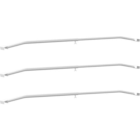Support de bâche pour remorques 3 pc Argenté 102-155 cm vidaXL