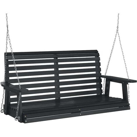 Banc de balançoire de jardin chaînes en métal bois massif sapin vidaXL