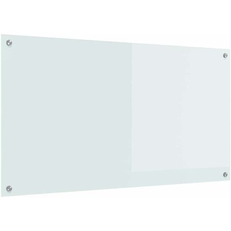 vidaXL Crédence de cuisine Blanc 110 x 60 cm verre trempé