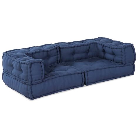 Unité de canapé modulaire 3 pcs Indigo 140 x 70 x 36 cm Tissu vidaXL