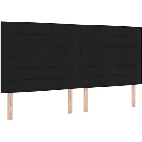 Tête de lit Noir 200 cm tissu vidaXL
