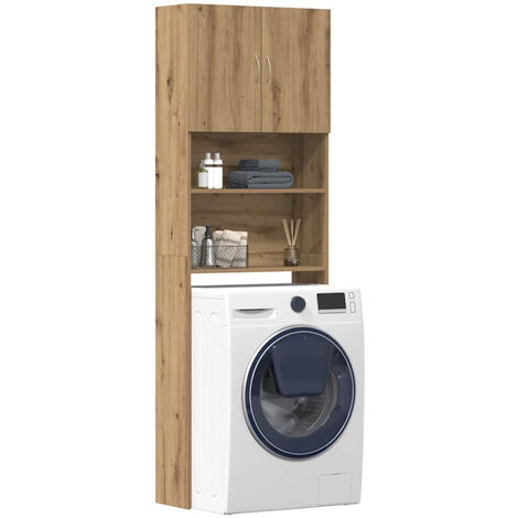vidaXL Meuble de machine à laver chêne artisanal bois d'ingénierie