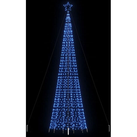 Sapin de Noël à LED avec pointes 1534 LED bleu 500 cm vidaXL