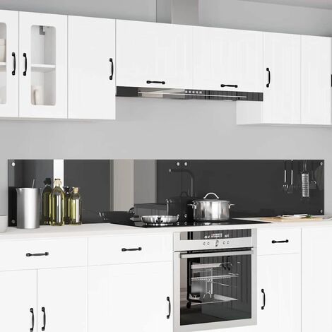 Crédence de cuisine 2 pcs Gris foncé 120 x 40 cm verre trempé vidaXL