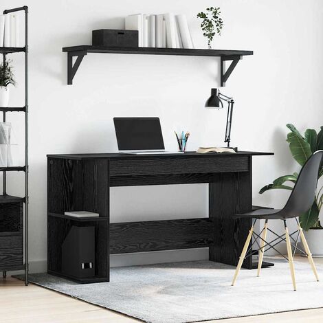 vidaXL Bureau Chêne noir 140 x 50 x 75 cm Bois d'ingénierie (1/5)