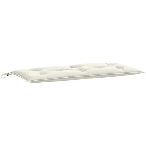 Coussin de banc de jardin crème mélangé 100x50x7 cm tissu vidaXL