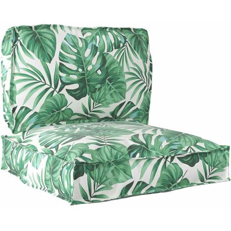 Set de coussins de palette Floral 2 pcs Motif de feuille vidaXL (1/5)