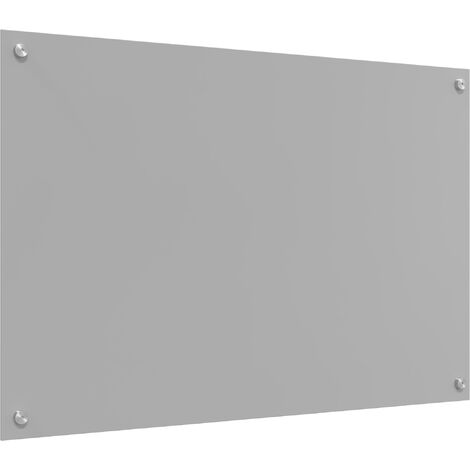 vidaXL Crédence de cuisine Gris clair 90 x 60 cm verre trempé