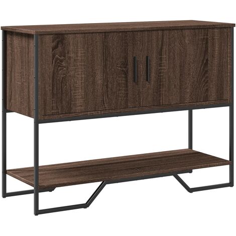 Table console chêne marron 100x35x74,5 cm bois d'ingénierie vidaXL (1/5)