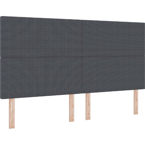 vidaXL Tête de lit Gris foncé 180 cm Tissu en velours côtelé