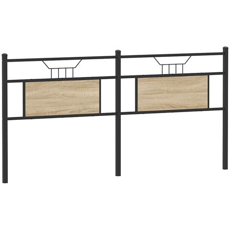 Tête de lit chêne sonoma 160 cm bois d'ingénierie et acier vidaXL (1/5)