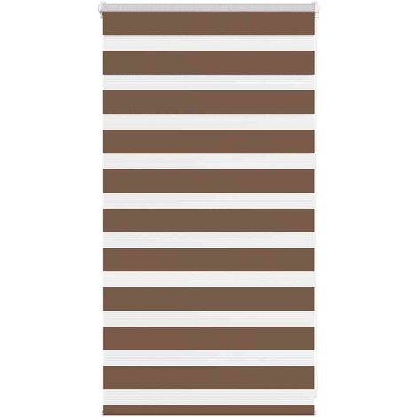 Store zèbre marron 80x100 cm largeur du tissu 75,9 cm polyester vidaXL