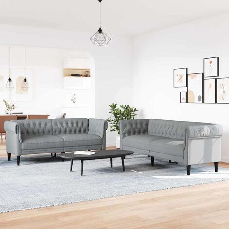 Ensemble de Canapés Gris clair tissu vidaXL (1/5)