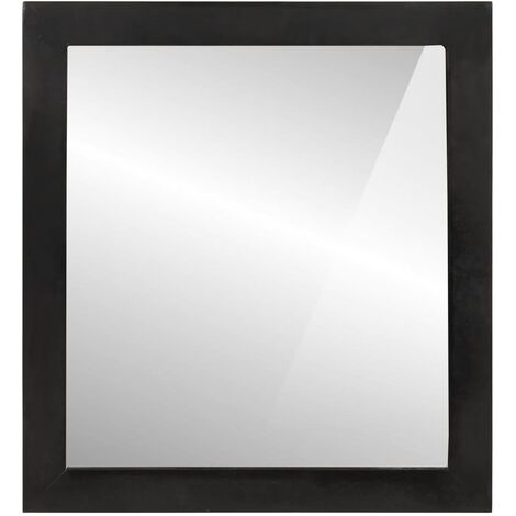 Miroir de salle de bain 55x1x60cm verre et bois massif manguier vidaXL (1/6)