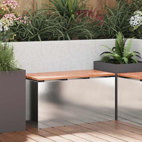 Banc de jardin Argent 80 x 40 x 43 cm Acier inoxydable vidaXL