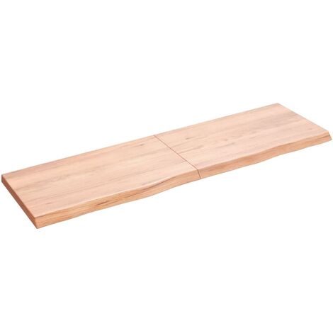 Dessus de table marron clair bois chêne massif traité vidaXL
