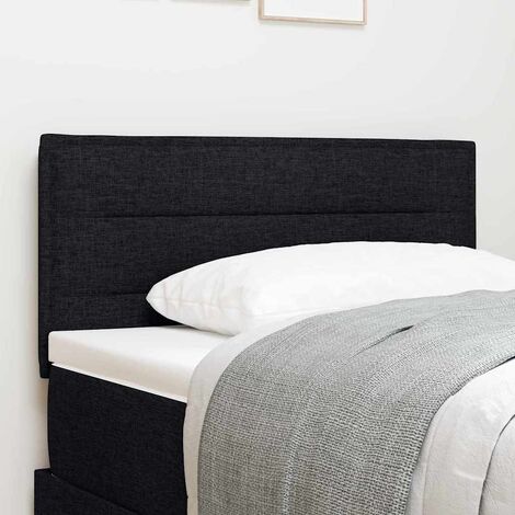 Vidaxl – Tête de lit noire 80 cm en tissu – Rembourrage en mousse – Réglable en hauteur 78/88 cm – Bois d'ingénierie et pin massif