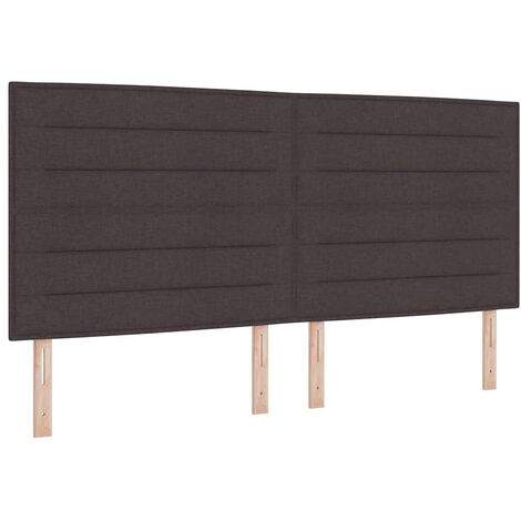 Tête de lit avec tête de lit Marron foncé 200 cm tissu vidaXL