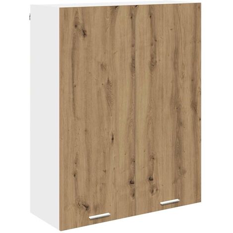 vidaXL Armoire suspendue avec porte Chêne artisanal 80 x 31 x 100 cm (1/5)