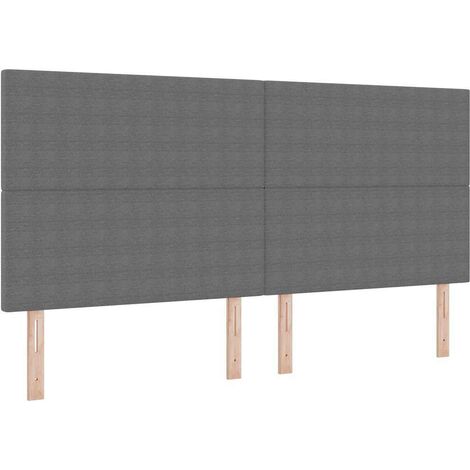 Tête de lit Gris clair 200 cm Tissu en velours côtelé vidaXL