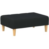 vidaXL Repose-pied noir 77x55x31 cm tissu confortable