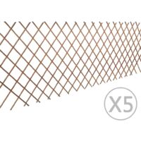 Vidaxl – Clôture en treillis de saule 5 pcs 180x90 cm – Traitement contre intempéries – Pour plantes grimpantes – Usage extérieur