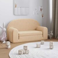 Vidaxl – Canapé-lit pour enfants 2 places – Design 2 en 1 – Housse amovible – Peluche douce et confortable – Sécurisé et léger