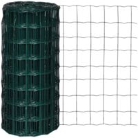 Vidaxl – Clôture euro acier 10x0,8 m – Fil d'acier enduit PVC 2,2 mm – Résistante aux UV et à la rouille – Grillage rigide 100x100 mm