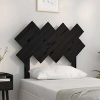 Tête de lit Noir 92x3x81 cm Bois massif de pin vidaXL