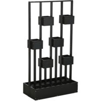 Jardinière surélevée avec treillis en bois pour plantes, légumes, fleurs ou herbes aromatiques, dim. 90L x 45L x 170H cm