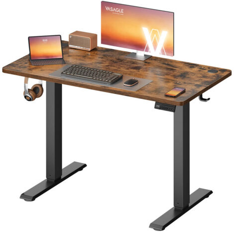 Electric Standing Desk, Height Adjustable Desk, Sedentary Reminder, 4 Memory Heights, for Home Office