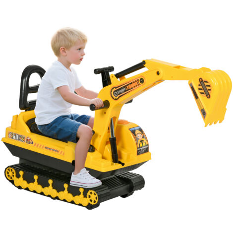 Escavatore cavalcabile, trattore giocattolo, scavatrice, deambulatore, camion da costruzione 18-48 mesi
