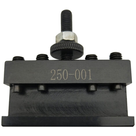 Sistema de cambio rápido de portaherramientas para torno de sobremesa: kit de torreta tipo cuña con portaherramientas para torneado, mandrinado y tronzado (serie 250). (1/5)