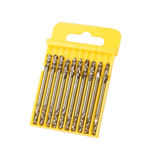 Juego de 10 brocas de cobalto de doble punta HSS-Co de 1/8" M35 (1/5)