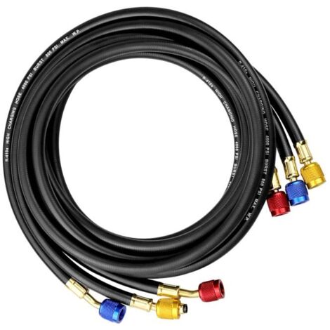 Tubo de manómetro para refrigerante R22/R134, tubo fluorado resistente a alta presión, tubo refrigerante, tubo de purga para aire acondicionado automotriz, tubo para líquidos, tubo fluorado de 1,8 m (1/5)