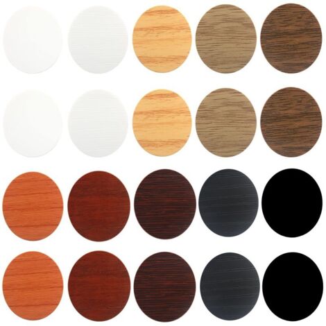 540 tapas adhesivas de PVC para tornillos, 10 láminas de adhesivo texturizado para muebles (10 colores en total) para armarios, estantes, ordenadores y tornillos avellanados. (1/5)