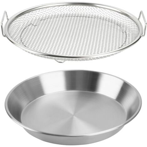 Bandeja de filtro de aceite de acero inoxidable, bandeja recogegotas para freidora de aire, bandeja de filtro para postres.