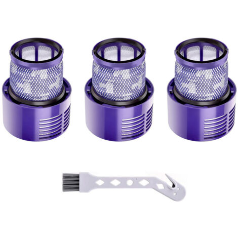 Filtro para aspiradora Dyson V10, compatible con un juego de 3 filtros + 1 cepillo de plumas de ganso. (1/5)
