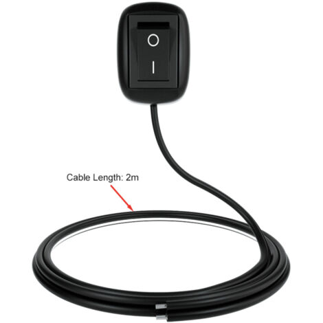 Interruptor universal de 12 V CC para coche, tipo balancín, con cable de 2 m, para faros antiniebla y luces de neón. (1/5)