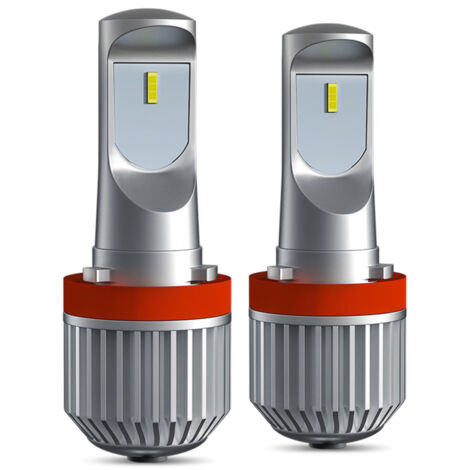 Juego de 2 bombillas LED para faros antiniebla de coche H8/H9/H11, proyector de faros antiniebla impermeable 6000K 80W 12000LM LED brillante